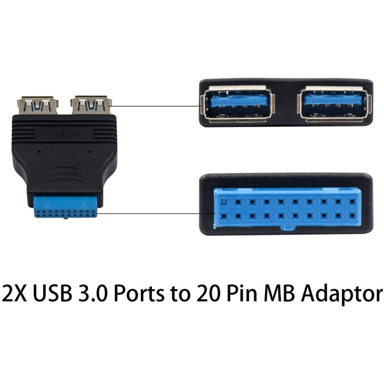 2 x USB 3.0 AF to 20 Pin Adapter, Adapter