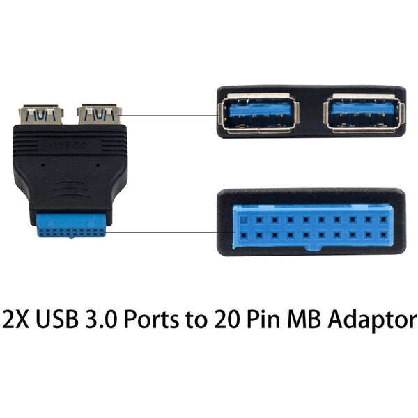 2 x USB 3.0 AF to 20 Pin Adapter, Adapter