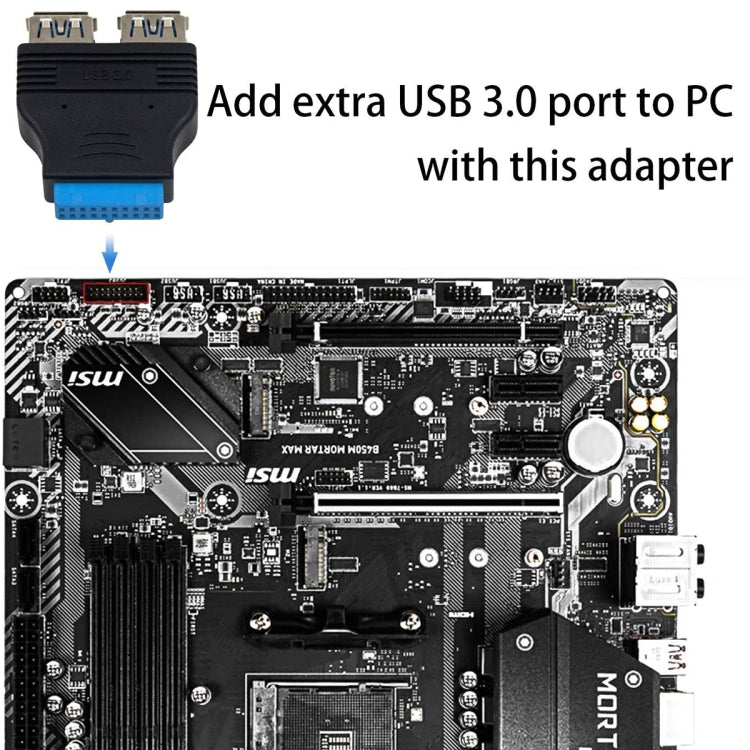 2 x USB 3.0 AF to 20 Pin Adapter, Adapter