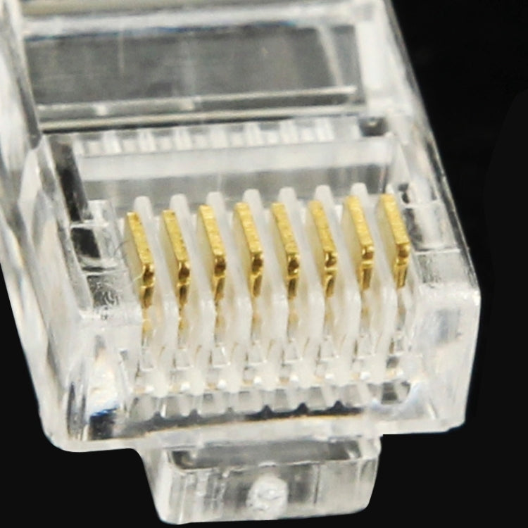 100pcs /Pack RJ45 Connector Modular Plug, Gold: 3u, Gold: 3u