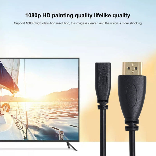 20cm HDMI Male to Micro HDMI Female Adapter Cable, HDMI to Micro HDMI