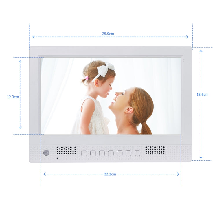 10.1 inch LED Display Multi-media Music & Movie Player Digital Photo Frame with Remote Control, Allwinner E200s Program, Support USB-Disk / SD Card, Body Sensor, Built in Stereo Speaker, 10.1 inch, 10.4 inch