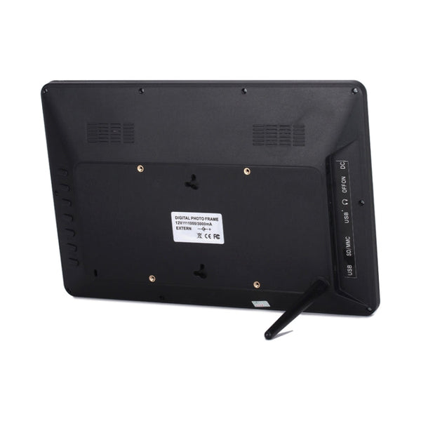 12.0 Inch LED Display Multi-media Digital Photo Frame with Holder / Music & Movie Player / Remote Control Function, Support USB / SD, Built in Stereo Speaker, 12.0 Inch
