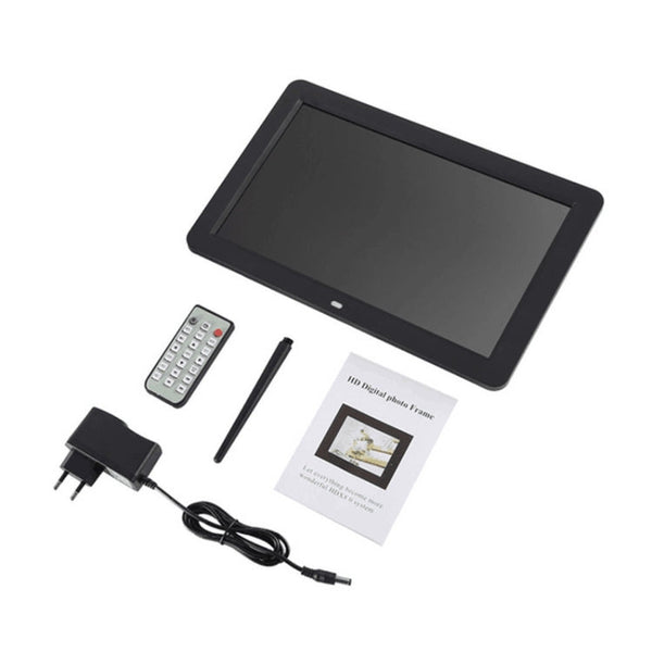 12.0 Inch LED Display Multi-media Digital Photo Frame with Holder / Music & Movie Player / Remote Control Function, Support USB / SD, Built in Stereo Speaker, 12.0 Inch