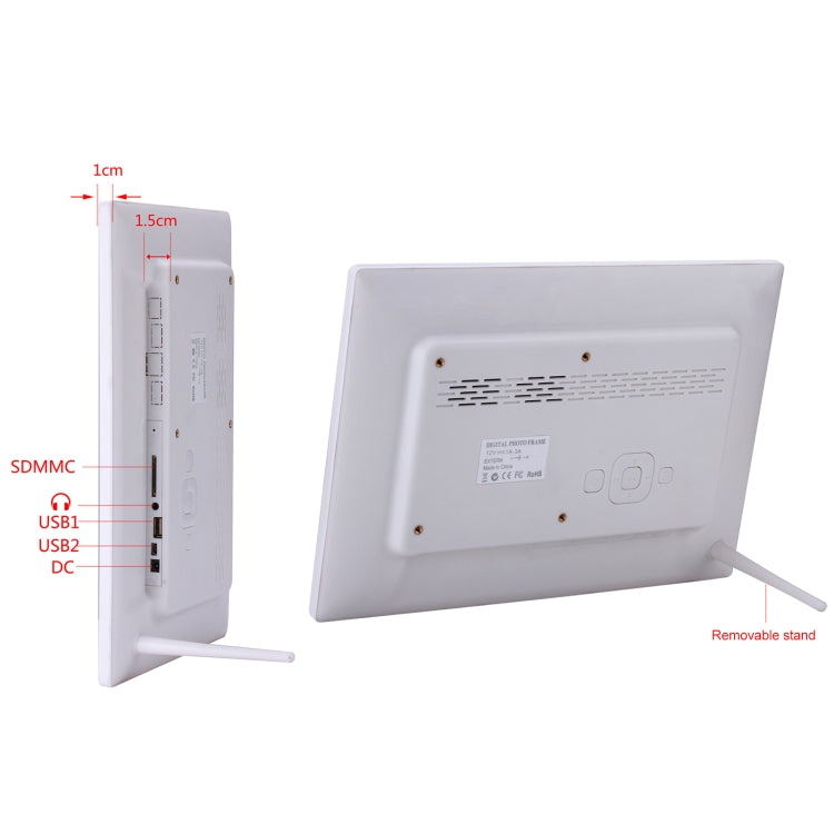 12.1 inch Digital Photo Frame with Holder & Remote Control, Allwinner F16 Program, Support SD /  MMC / USB Flash Disk, 12.1 Inch