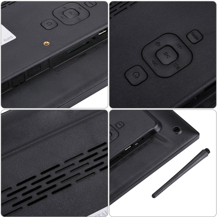 13 inch LED Digital Photo Frame with Remote Control, MP3 / MP4 / Movie Player, Support USB / SD Card Input, Built in Stereo Speaker