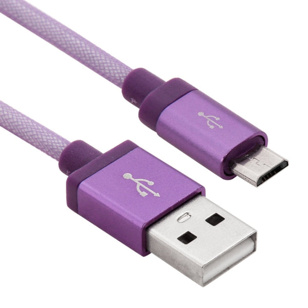 1m Net Style High Quality Metal Head Micro USB to USB Data / Charging Cable