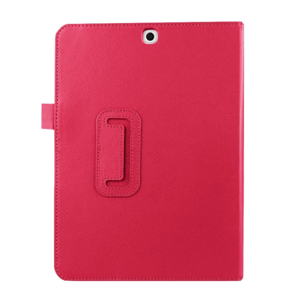 Litchi Texture Horizontal Flip Solid Color Smart Leather Case with Two-folding Holder & Sleep / Wake-up Function for Galaxy Tab S2 9.7 / T815