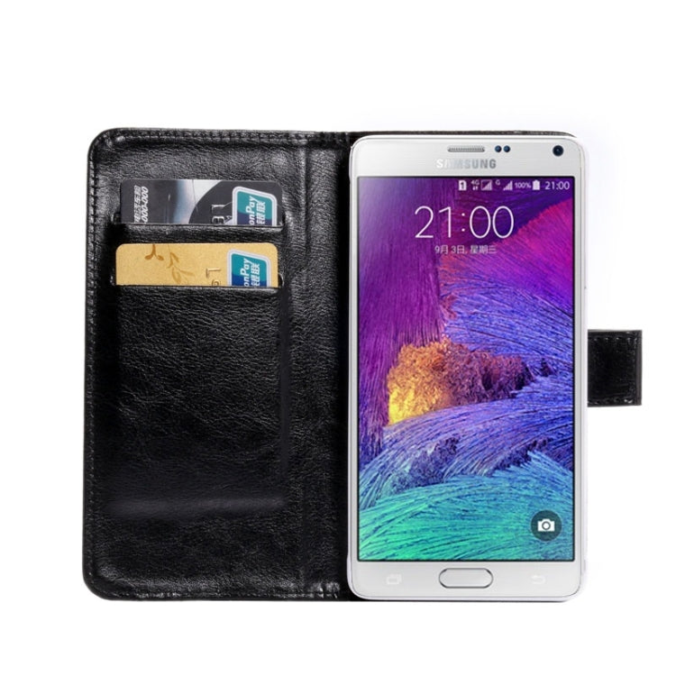 5.3-5.5 Inch Universal Crazy Horse Texture 360 Degree Rotating Carry Case with Holder & Card Slots for Galaxy Note I / II / III / IV