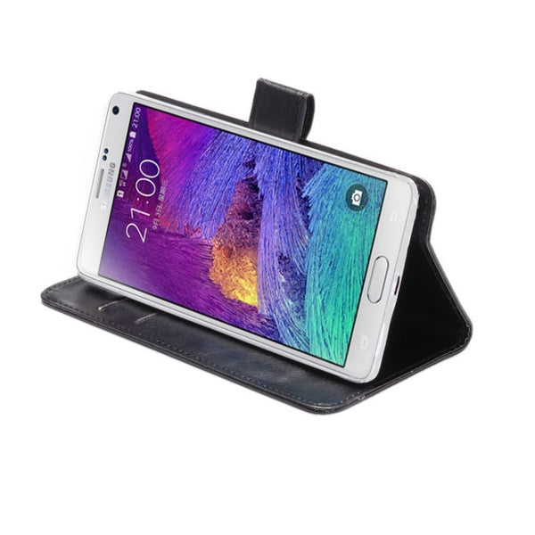 5.3-5.5 Inch Universal Crazy Horse Texture 360 Degree Rotating Carry Case with Holder & Card Slots for Galaxy Note I / II / III / IV