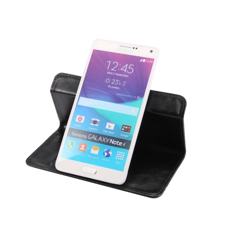 5.3-5.5 Inch Universal Crazy Horse Texture 360 Degree Rotating Carry Case with Holder & Card Slots for Galaxy Note I / II / III / IV