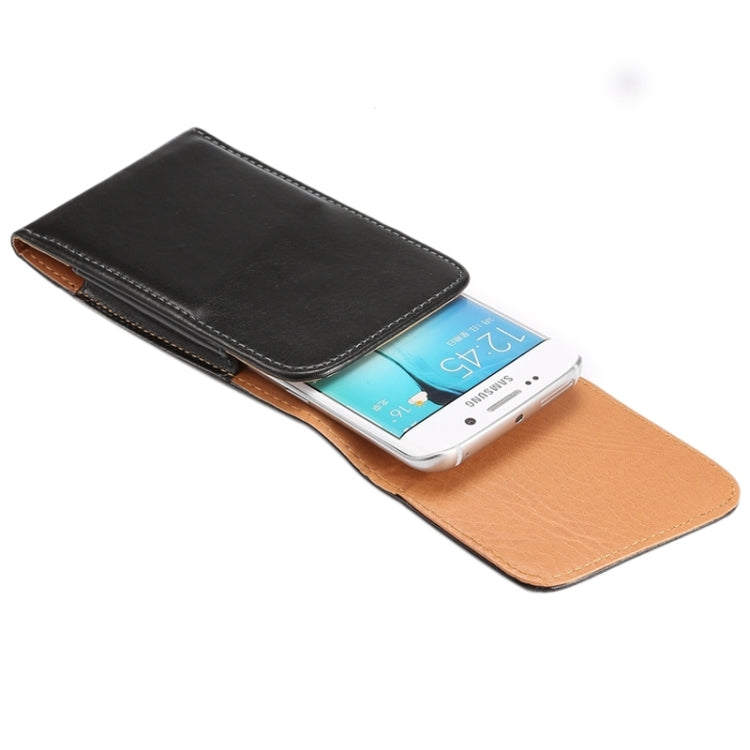 For iPhone X  & Galaxy S7 / S6 / G920 & S5 / G900 & S4 / i9500 & Grand DUOS / I9082 5.2 Inch Universal Lambskin Texture Vertical Flip Leather Case / Waist Bag with Rotatable Back Splint
