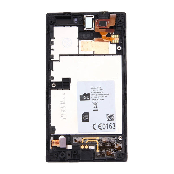 LCD Display + Touch Panel with Frame  for Nokia Lumia 520