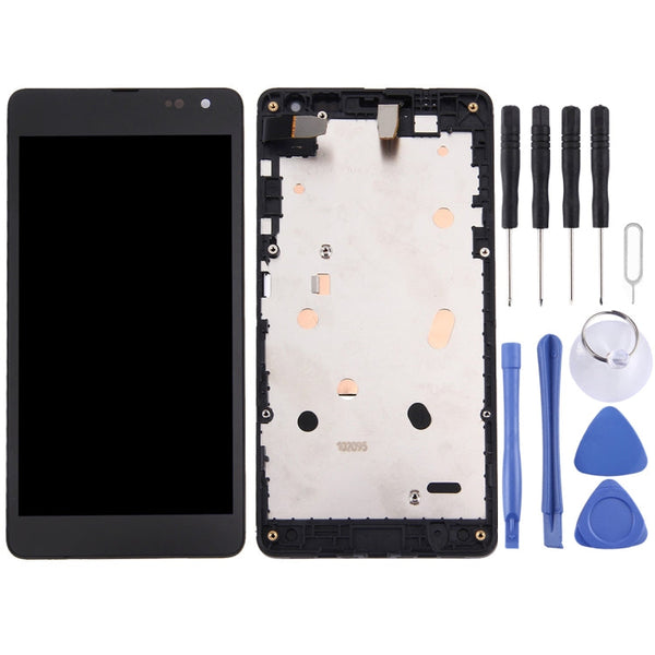 3 in 1 for Microsoft Lumia 535 2C (LCD + Frame + Touch Pad) Digitizer Assembly, For Lumia 535 Black
