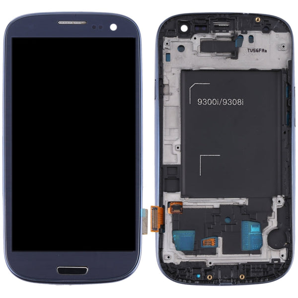 Original LCD Screen and Digitizer Full Assembly with Frame for Samsung Galaxy SIII / i9300