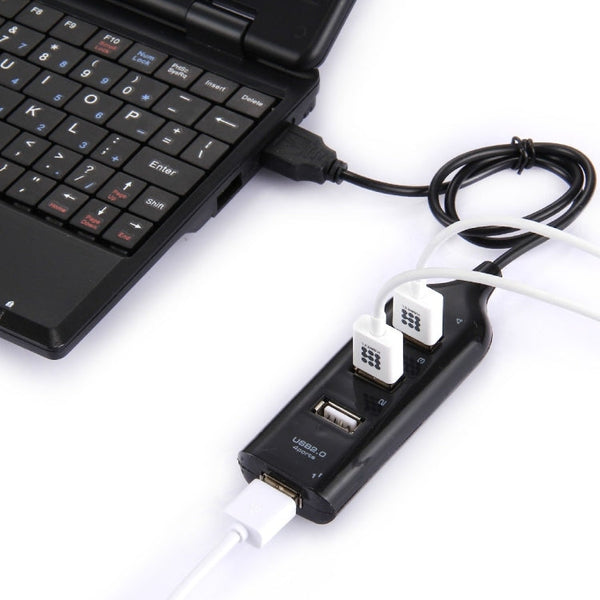 4 Ports USB 2.0 HUB, Cable Length: 30cm