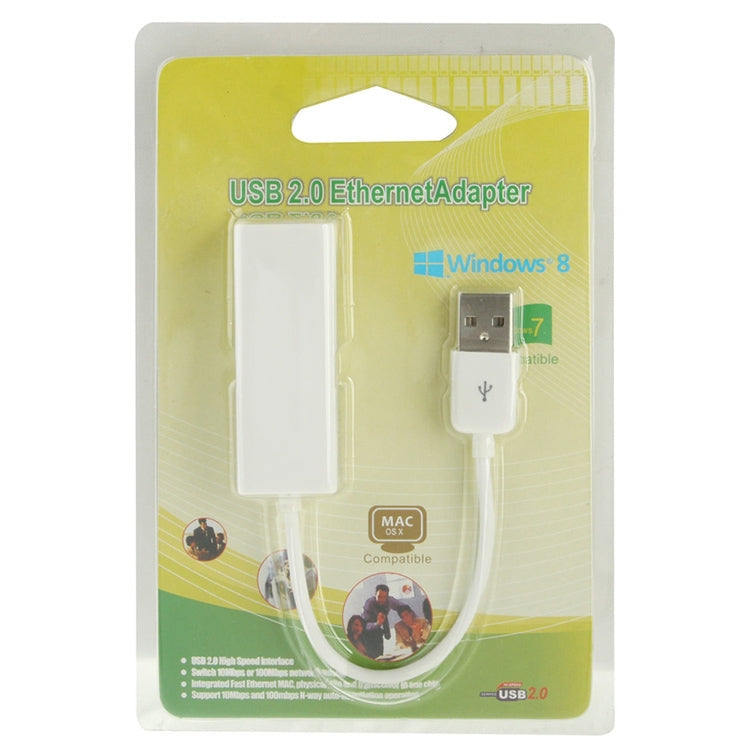 USB 2.0 Ethernet Adapter for Tablet PC / Android TV, Length: 20cm