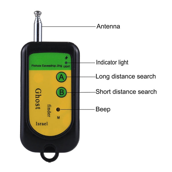 Ghost Detector Signal Bug RF Detector Finder Scanner Monitor Checker Pinhole Surveillance Camera Wireless Device