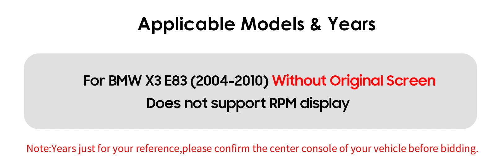 10.25" Car Multimedia Player GPS Navigation Support DSP Carplay Android Auto for BMW X3 E83 (2004-2010) Without Original Screen