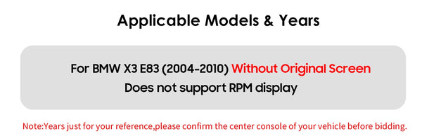 10.25" Car Multimedia Player GPS Navigation Support DSP Carplay Android Auto for BMW X3 E83 (2004-2010) Without Original Screen