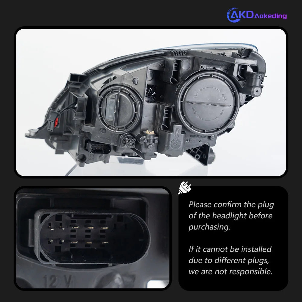 AKD Car Lights for BENZ W251 LED Headlight Projector Lens 2010-2017 V251 R Class R320 R350 R500 Head Lamp DRL Auto Accessories
