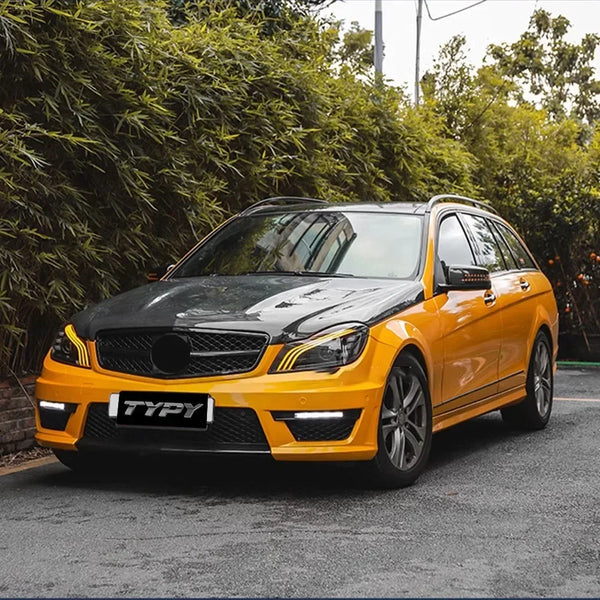 TYPY New LED Head Lamp Upgrade Modified For Benz C-Class W204 Headlight 2011-2014 Dynamic Signal Head Lamp Auto Accessories