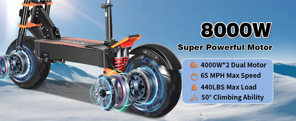 TOURSOR X8 PRO adult electric scooter 4000W*2 motor 60V 38.8AH Folding E-scooter 14-inch off-road tire mountain Escooter