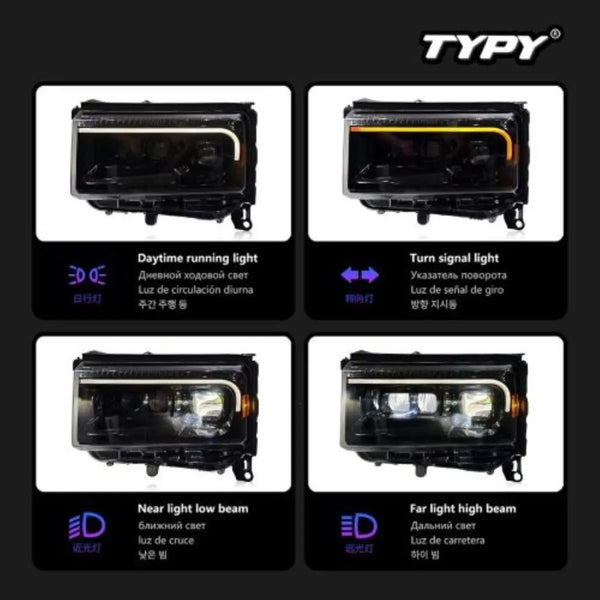 TYPY New LED Car Headlights For Toyota Prado LC250 Headlight 2024-2025 Signals Auto Accessories Daytime Running Lights