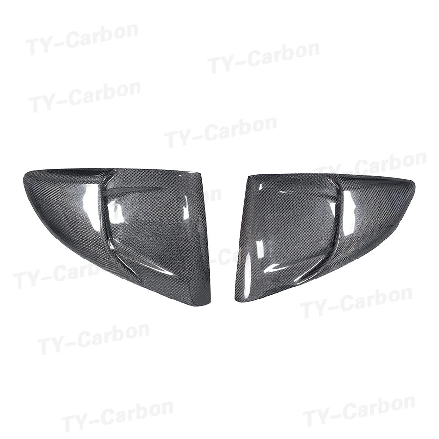 Real Carbon Fiber Rear Side Car window Air Vents Splitter Air knife Spoiler For Porsche 718 Cayman GTRS Style Bodykit 2016-2024