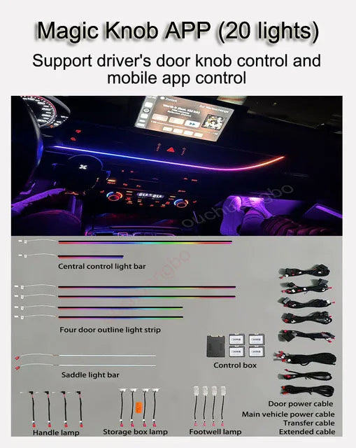 Ouchuangbo Ambient Light For A6 C7 S7 S6 A7 RS6 RS7 2013-2018 environmental Backlight Atmosphere Lamp Kit Symphony 256 Colors
