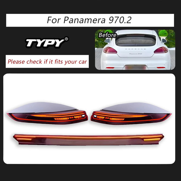 Car For Porsche Panamera 970.2 Taillight 2014-2016 Upgrade Modified New DRL Dynamic Turn Signal LED Taillight Auto Accessories