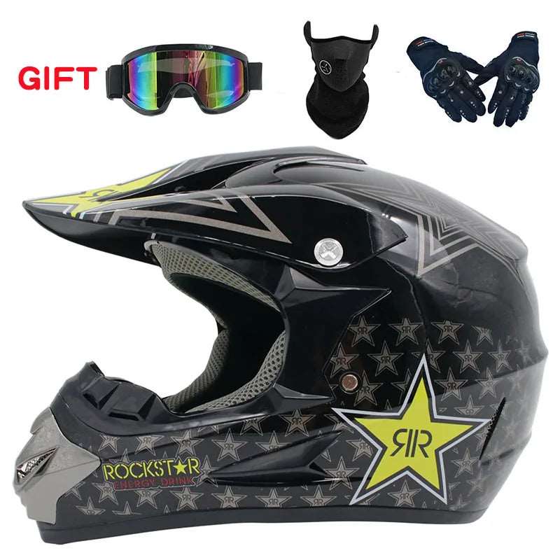 Lionstar Unisex Motorcycle Motocross Helmet with FREE Gifts