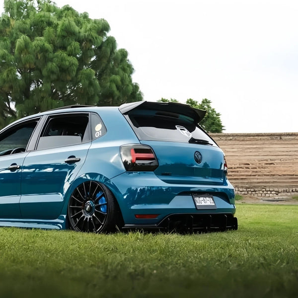 For VW Polo MK5 6R 6C TDI TSI GTI R 2009-2017 Batman Style Rear Trunk Boot Roof Spoiler Wing Rear Spoiler Wing Bodykit Tuning