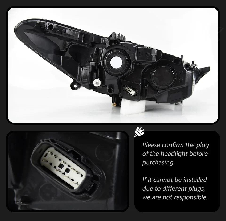 Headlight For Ford Fusion 2013-2016 Mondeo Car 12V H7 LED DRL Hella 5 Xenon Lens Hid Mondeo AKD Car Accessories