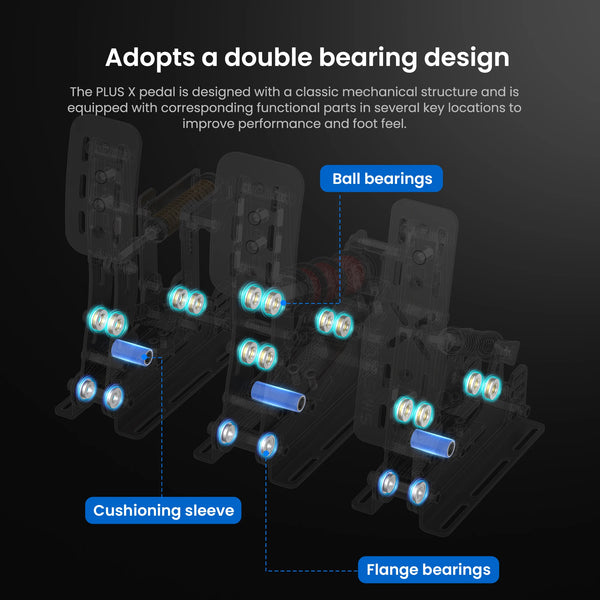 SIMSONN Plus X Simracing Pedals PC Sim Racing Simulator Pedal Load Cell Hydraulic Pedal Support VAM VAM RPO Vibration Motor