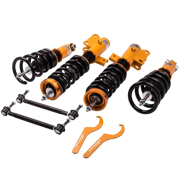 Coilover for Chevrolet Camaro 2010-2015, 24 Level Adjustable Damper Coilovers Suspension Kit Strut, Coil Spring Shock Absorber