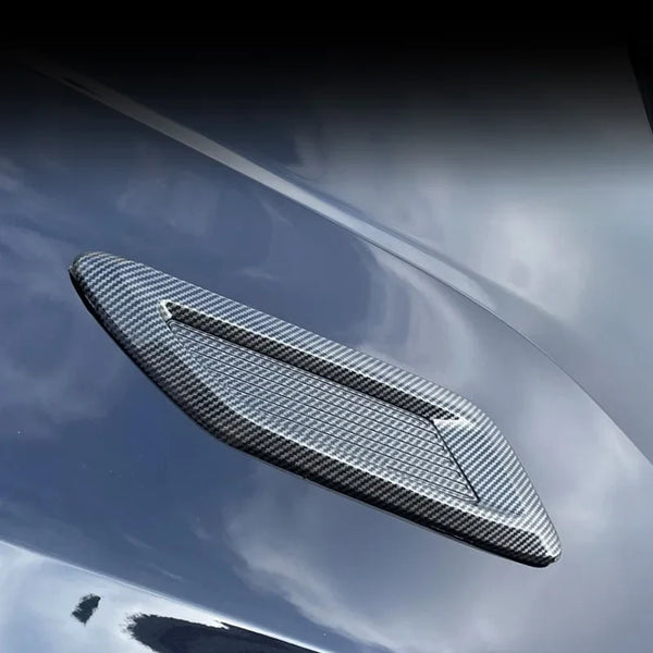 40cm Universal Car Air Flow Decorative Intake Hood Scoop Bonnet Vent Sticker Cover Hood Geared to fit any FLAT Hood Vehicle