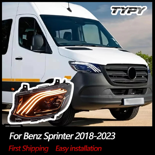 TYPY Car Lights For Benz Sprinter Headlights 2018-2023 LED Projetor head Lamp Daytime Running Light Automotive Accessories