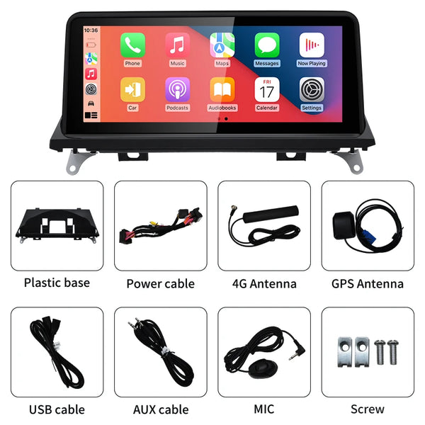 2024 New ID6 ID7 ID8 UI 10.25inc Android System Wireless Carplay AUTO For BMW X5 E70 X6 E71 Car Video Players GPS Navigation