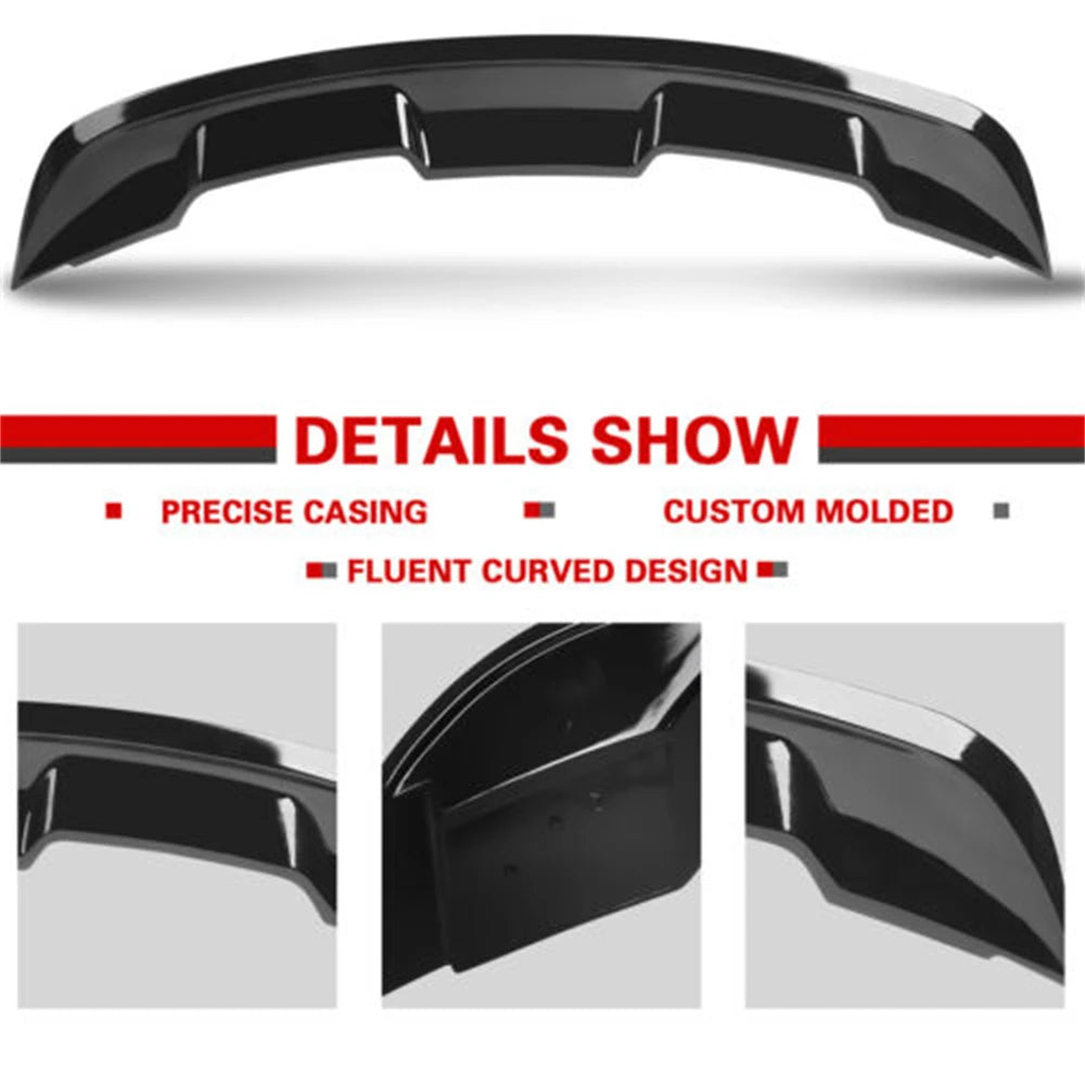 Rear Spoiler For Ford Mustang 2015-2023 Accessories Coupe Glossy Black/Carbon GT Style Trunk Wing ABS Car Exterior Parts HOT