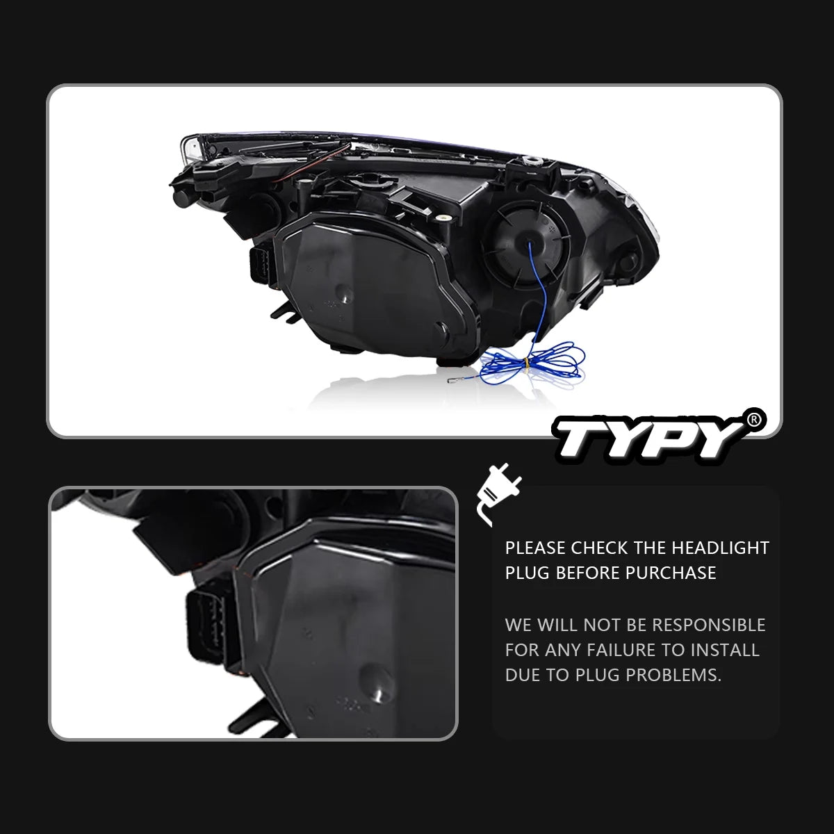 TYPY Car For BMW 3 Series E60 RGB Headlight 2004-2010 Upgrade Modified to New Dynamic Turn Signal LED Headlight Auto Accessories