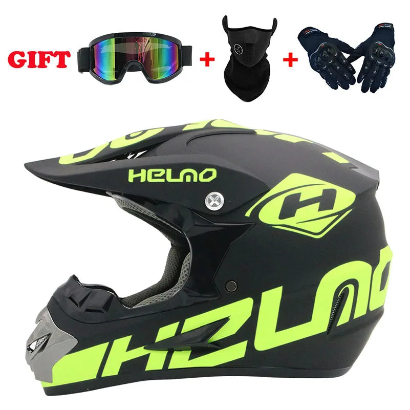 Lionstar Unisex Motorcycle Motocross Helmet with FREE Gifts