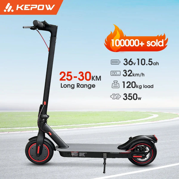 30KM Electric Scooter Adult 350W Foldable Electric Scooter 8.5 Inch Tire 36V/10.5ah E-scooter Dual Brake System Waterproof E9pro