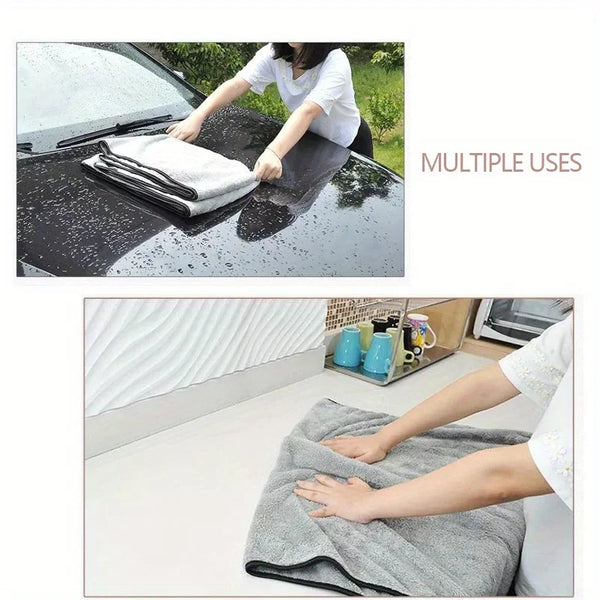 1PC Microfiber Towel Car Wash Accessories Super Absorbency Car Cleaning Cloth Premium Microfiber Auto Towel One Time Drying