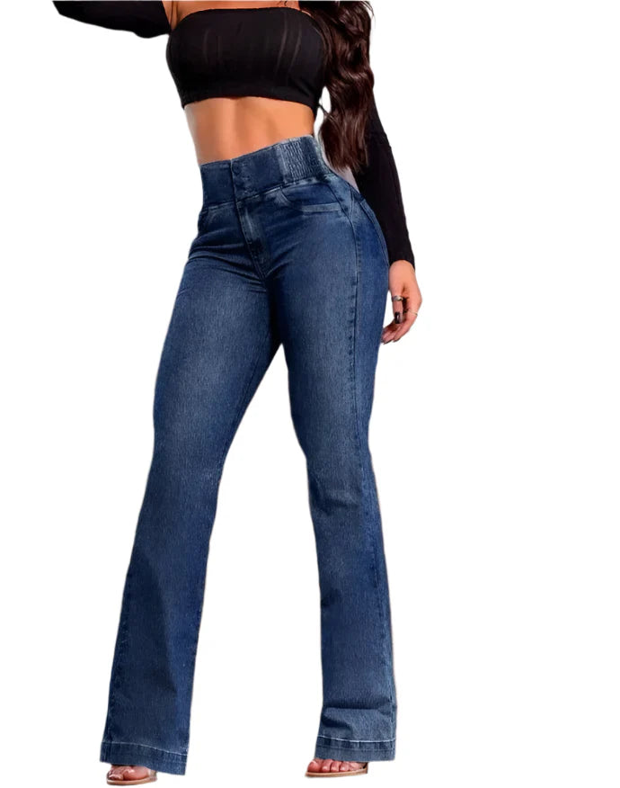 SirenShirred High Rise Jeans
