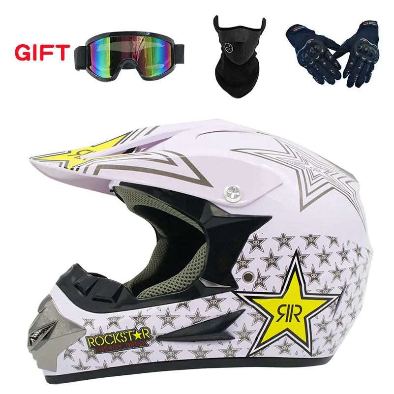 Lionstar Unisex Motorcycle Motocross Helmet with FREE Gifts