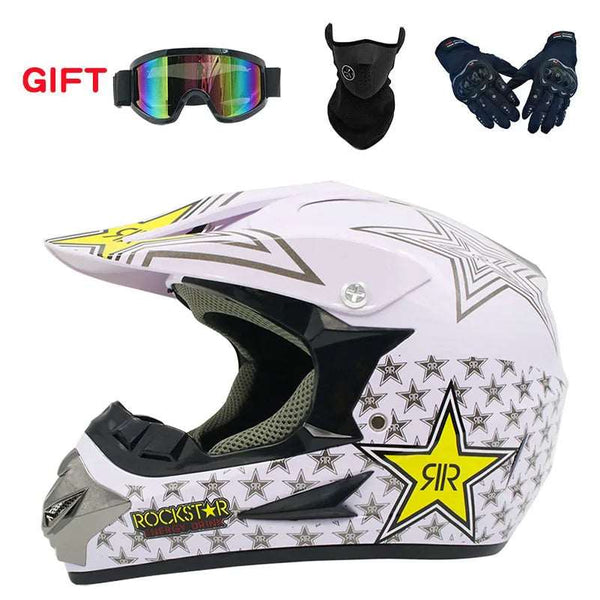 Lionstar Unisex Motorcycle Motocross Helmet with FREE Gifts
