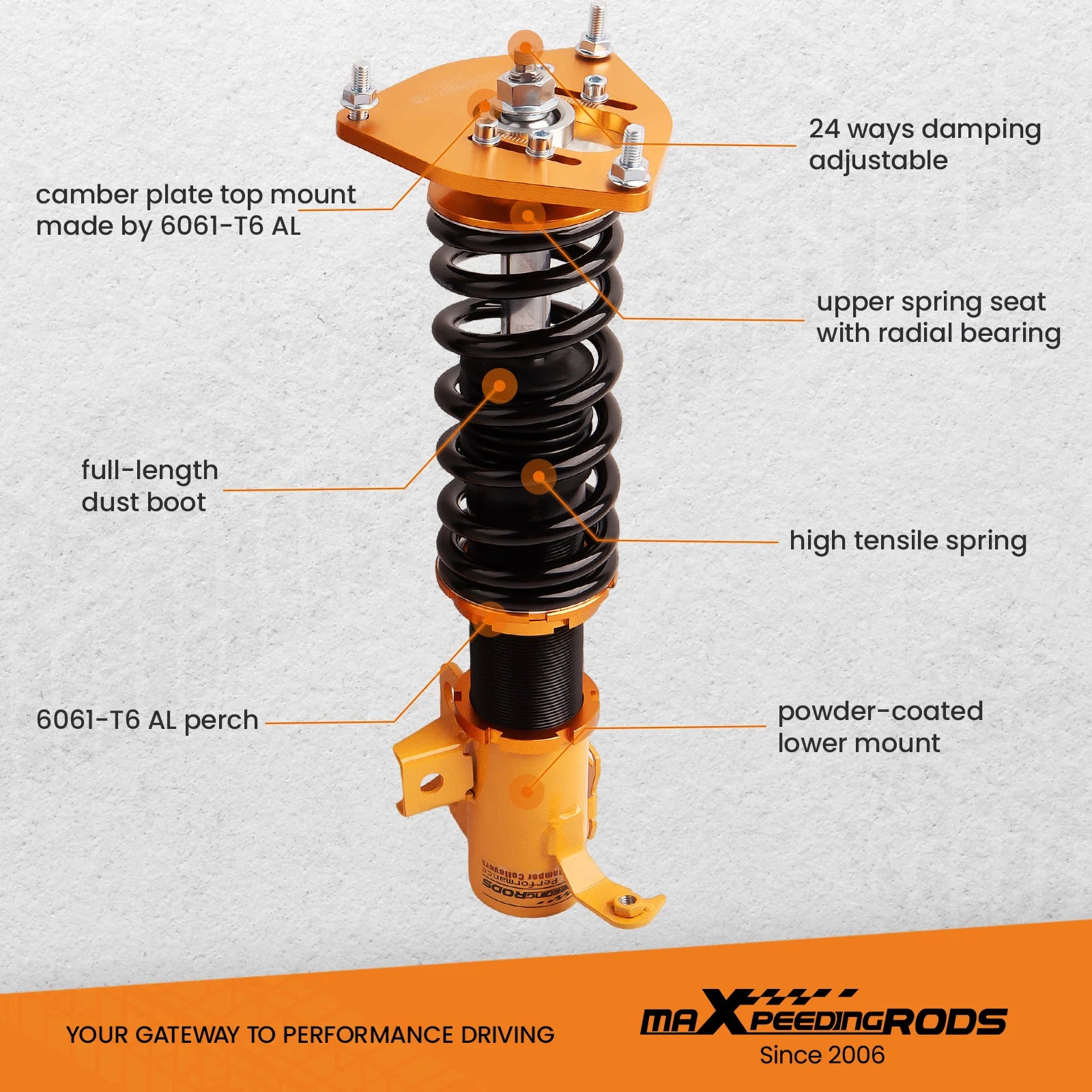 24 Damping Levels Street Coilovers Suspension For Toyota 86 2012-2020 Subaru BRZ Shock Spring Strut