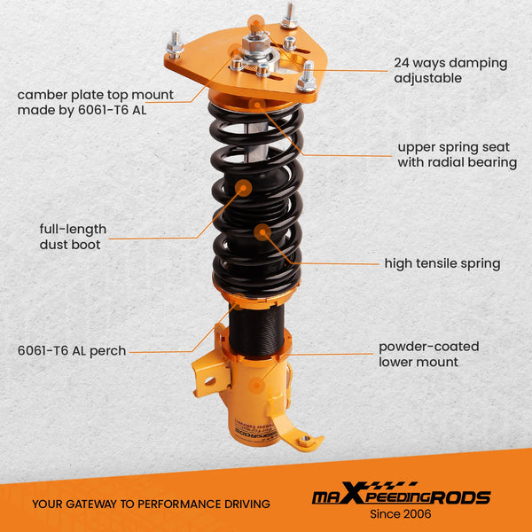 24 Damping Levels Street Coilovers Suspension For Toyota 86 2012-2020 Subaru BRZ Shock Spring Strut