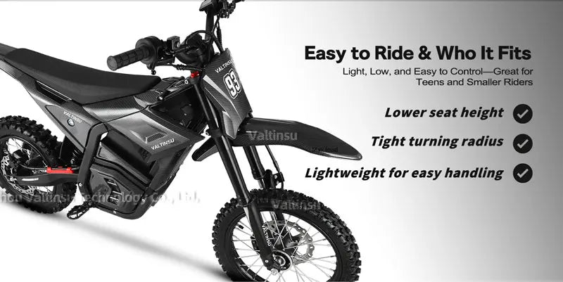 VALTINSU EM-5 48V 2500 W 30Mph Full Size Performance Electric Dirt Bike All Terrain Ebike